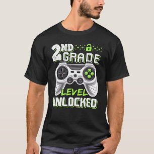 2ND GRADE-LEVEL UNLOCKIERTES Videospiel Zurück zur T-Shirt