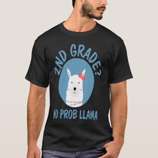 2nd Grade Llama  Teacher Student Back To School T-Shirt (Vorderseite)