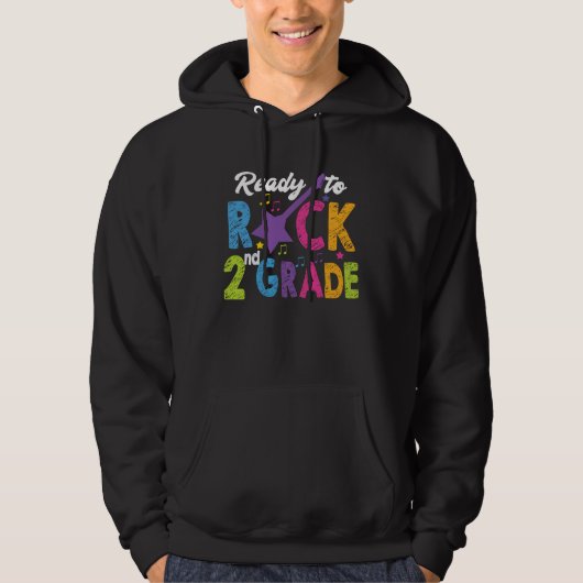 2nd Grade School Ready to Rock Second Back to Scho Hoodie (Vorderseite)