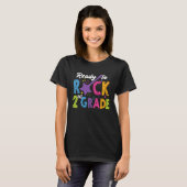 2nd Grade School Ready to Rock Second Back to Scho T-Shirt (Vorne ganz)