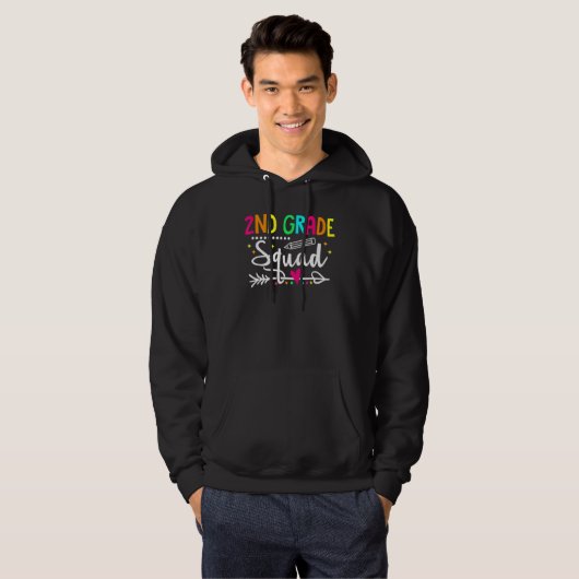 2nd Grade Squad Back To School Second Grade Teache Hoodie (Vorne ganz)