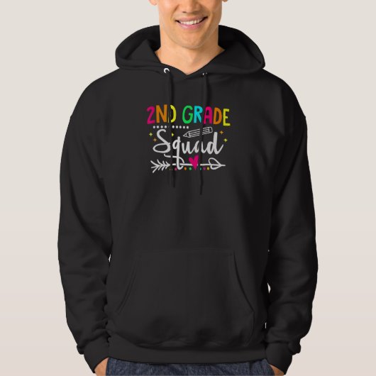 2nd Grade Squad Back To School Second Grade Teache Hoodie (Vorderseite)
