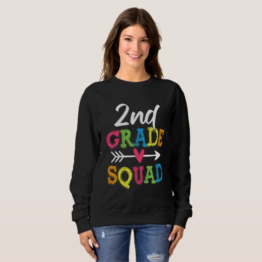 2nd Grade Squad Back To School Second Grade Teache Sweatshirt (Vorne ganz)