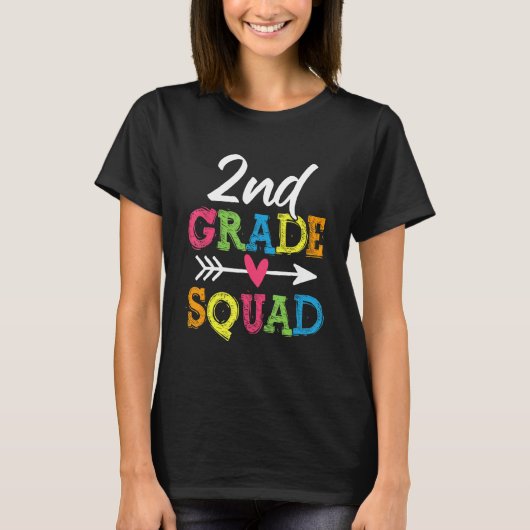 2nd Grade Squad Back To School Second Grade Teache T-Shirt (Vorderseite)