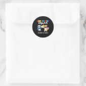 2nd Grade Squad Quarantäne Panda Kitty Funny Mask Runder Aufkleber (Tasche)