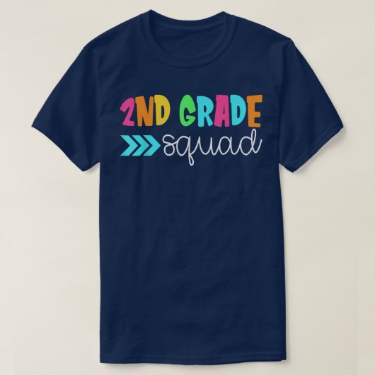 2nd Grade Squad Second Grade Back To School Teache T-Shirt (Design vorne)