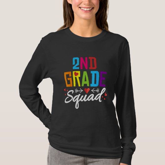 2nd Grade Squad Second Teacher Student Team Back T-Shirt (Vorderseite)
