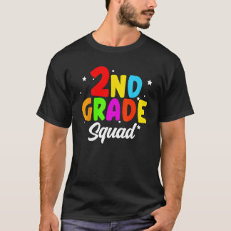 2nd Grade Squad Second Teacher Student Team Back T T-Shirt