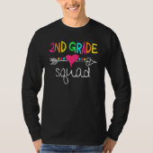 2nd Grade Squad Second Teacher Student Team Back T T-Shirt (Vorderseite)