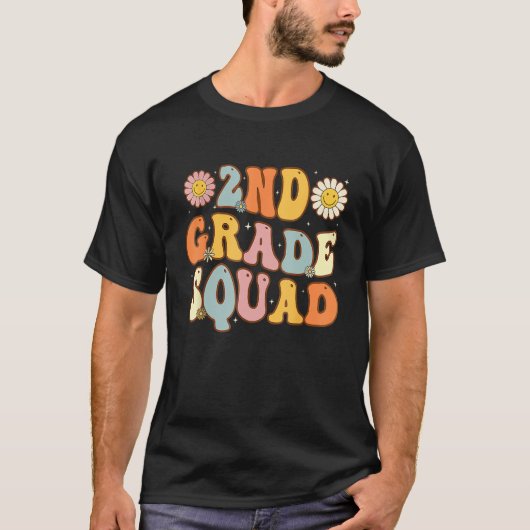 2nd Grade Squad Second Teacher Student Team Back T T-Shirt (Vorderseite)