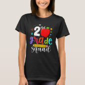 2nd Grade Squad Second Teacher Student Team Back T T-Shirt (Vorderseite)