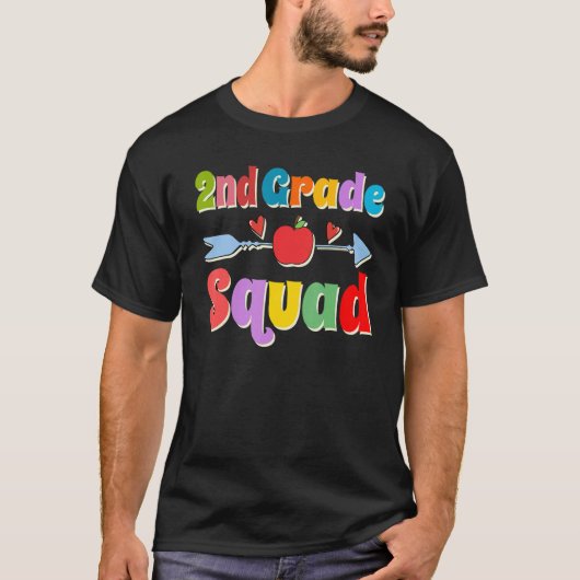 2nd Grade Squad Teacher Student Back To School Sec T-Shirt (Vorderseite)