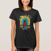 2nd Grade Squad Teacher Student Boho Rainbow Back  T-Shirt (Vorderseite)