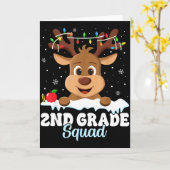2nd Grade Teacher Christmas Second Grade Squad Rei Karte (Gelbe Blume)