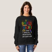 2nd Grade Teacher Definition Meaning Back to Schoo Sweatshirt (Vorne ganz)