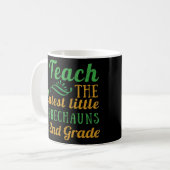 2nd Grade Teacher Leprechauns Teach Saint Patricks Kaffeetasse (Vorderseite Links)