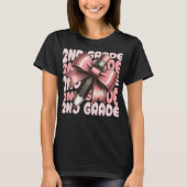 2nd Grade Teacher Pencil Coquette Bow T-Shirt (Vorderseite)