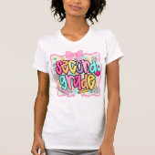 2nd Grade Teacher Pencil Coquette Bow T-Shirt (Vorderseite)