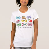 2nd Grade Teacher Pencil Coquette Bow T-Shirt (Vorderseite)