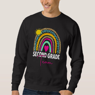 2nd Grade Teacher Rainbow Back To School Hello Sec Sweatshirt