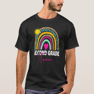 2nd Grade Teacher Rainbow Back To School Hello Sec T-Shirt