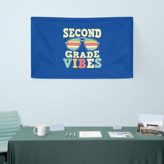 2nd Grade Teacher Second Grade Vibes Banner (Messeveranstaltung)