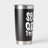 2nd Grade Teacher Simple Typography Thermobecher (Rechts)