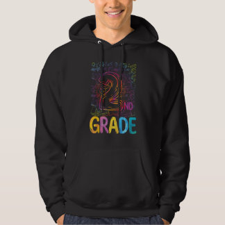 2nd Grade Tie Dye Teachers Kids Back to School 202 Hoodie