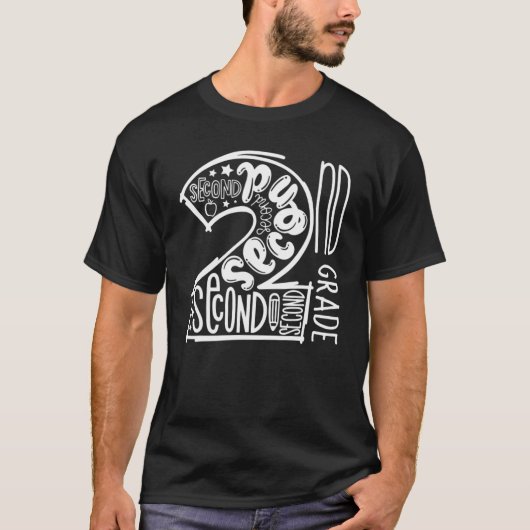 2nd Grade Typography Team Second Grade Back To Sc T-Shirt (Vorderseite)