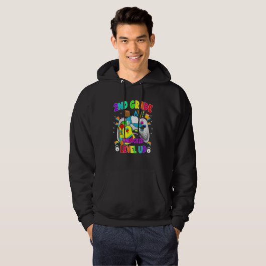 2nd Grade Unlocked Level Up Video Game First Day O Hoodie (Vorne ganz)