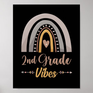 2nd Grade Vibes Second Grade Back to School Poster
