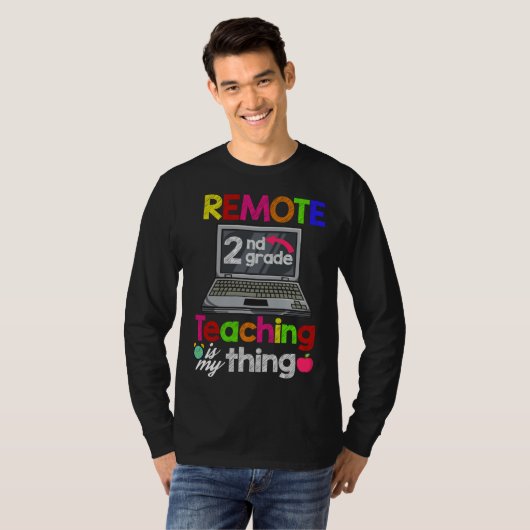 2nd Grade Virtual Teacher Remote Learning T-Shirt (Vorne ganz)