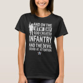 2nd Infantry  God Created Infantry Devil stood Att T-Shirt (Vorderseite)