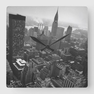 2nd May 1961: The Chrysler building in New York Quadratische Wanduhr