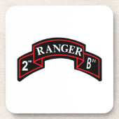 2nd Ranger Battalion - 2. Ranger-Bataillon Getränkeuntersetzer (Vorderseite)