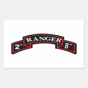 2nd Ranger Battalion - 2. Ranger-Bataillon Rechteckiger Aufkleber