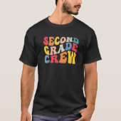 2nd second grade crew teacher Back To School Retro T-Shirt (Vorderseite)