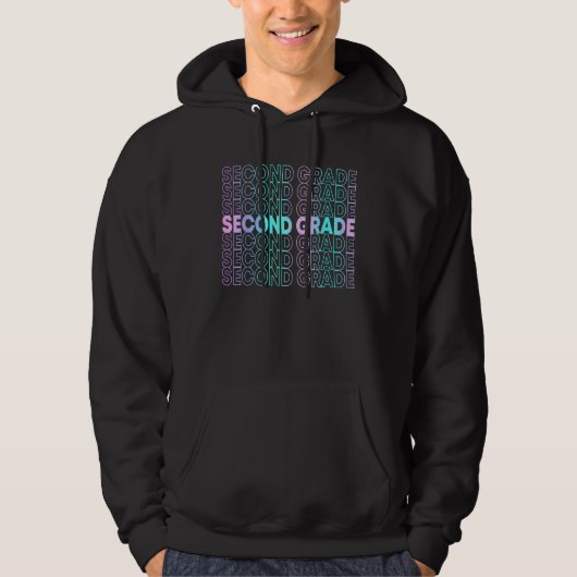 2nd Second Grade Happy First Day Of School Back To Hoodie (Vorderseite)