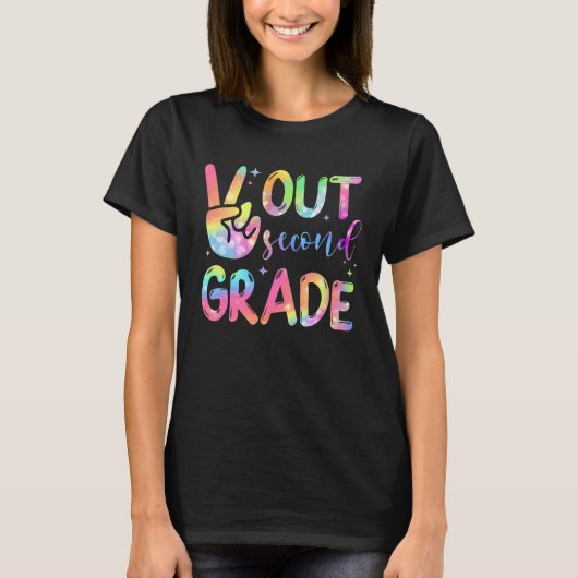 2nd Second Grade Peace Out Happy Last Day Of Schoo T-Shirt (Vorderseite)