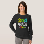 2nd Second Grade Team Teacher Student Happy Back T T-Shirt (Vorne ganz)