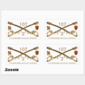 2ND Squadron 107. ACR Rechteckiger Aufkleber (Blatt)