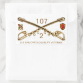 2ND Squadron 107. ACR Rechteckiger Aufkleber (Tasche)