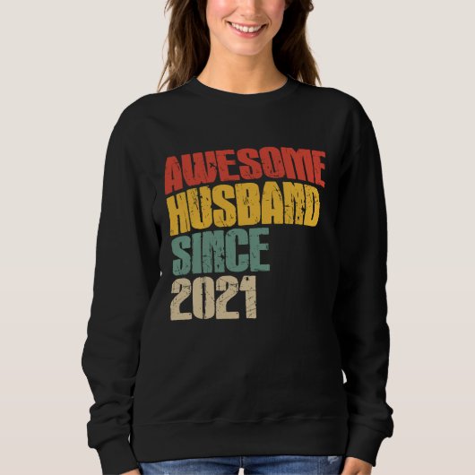 2nd Wedding Anniversary for Him Awesome Husband Si Sweatshirt (Vorderseite)