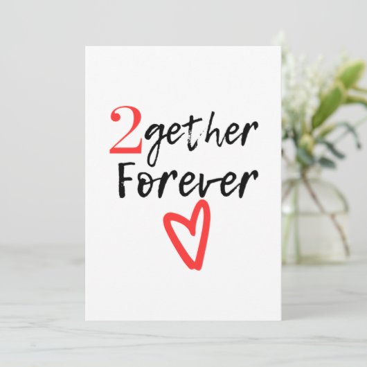 2nd wedding anniversary karte (Stehend Vorderseite)