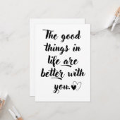 2nd wedding anniversary karte (Vorderseite/Rückseite Beispiel)