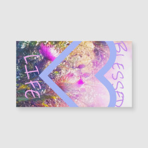2NEW GESEGNETE LEBEN-DISTEL-HERZ-MAGNETEN MAGNETKARTE