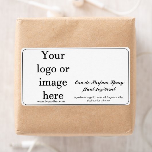 2oz-weiße Vorlagengröße Parfüm-Sprühflasche-Etiket (Insitu)