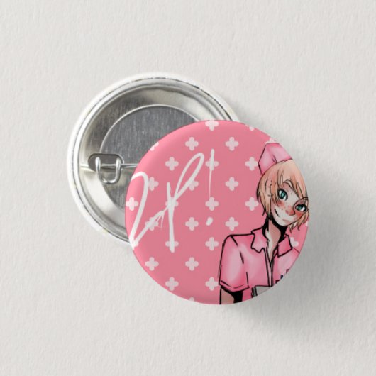 2p! Krankenschwester England Button (Vorne & Hinten)
