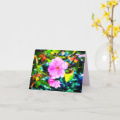 2PINK-BLUMEN-KARTE KARTE (Gelbe Blume)