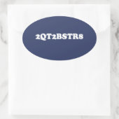 2QT2BSTR8 OVALER AUFKLEBER (Tasche)